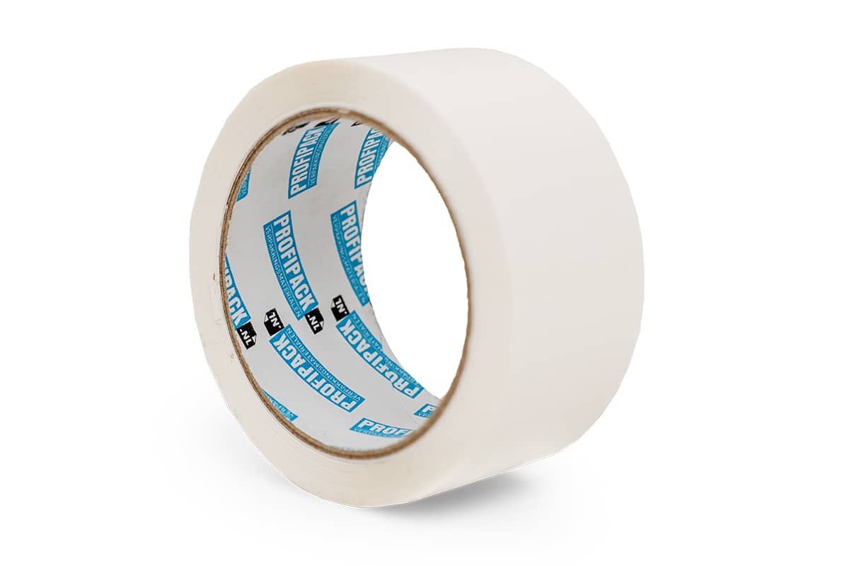 PP Acrylband wit - 50mm x 66m