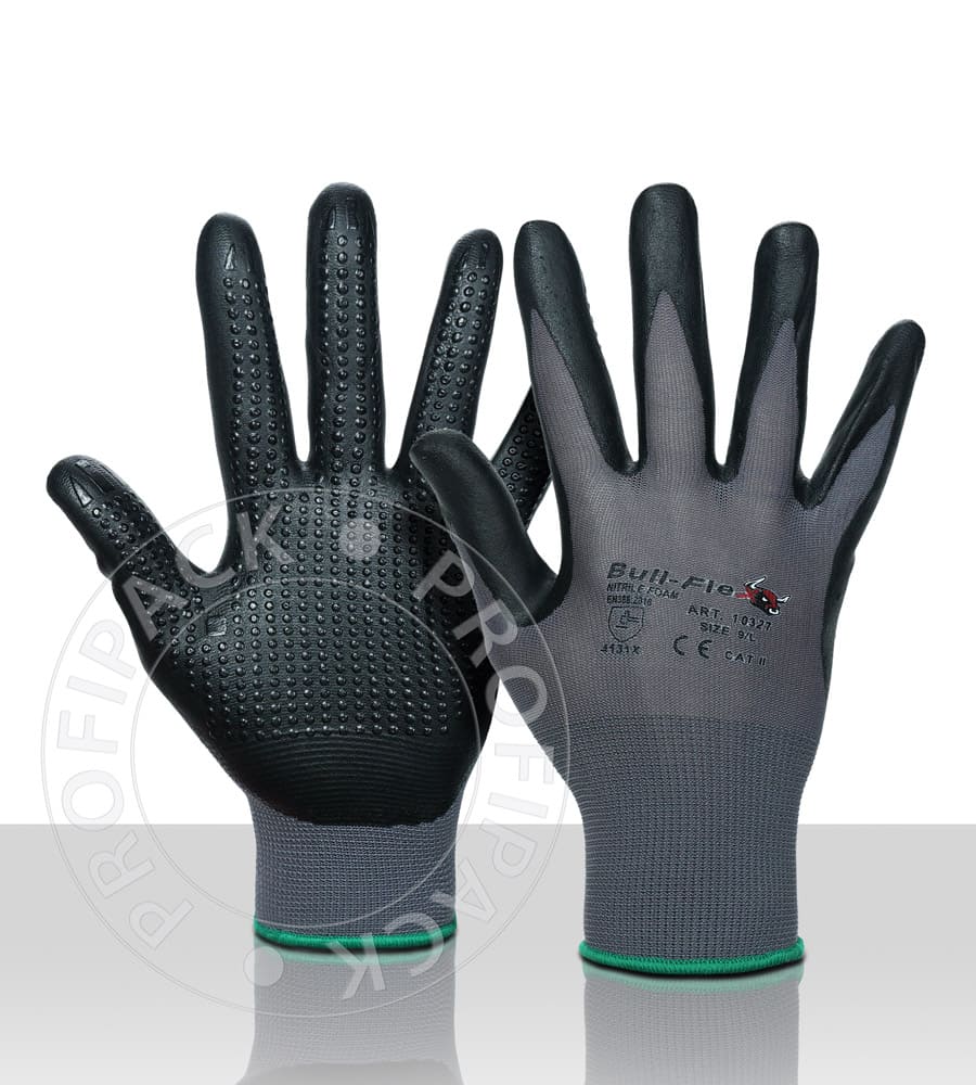 Bullflex Nitril Antirutsch Montagehandschuhe - Größe 8/M