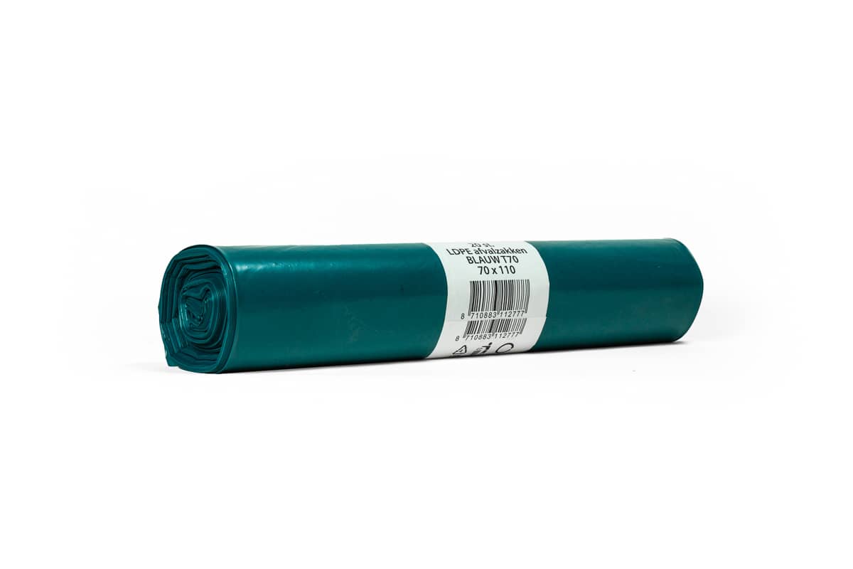 LDPE Müllsäcke blau 110 liter - 90 x 110cm x 55my (20 st)