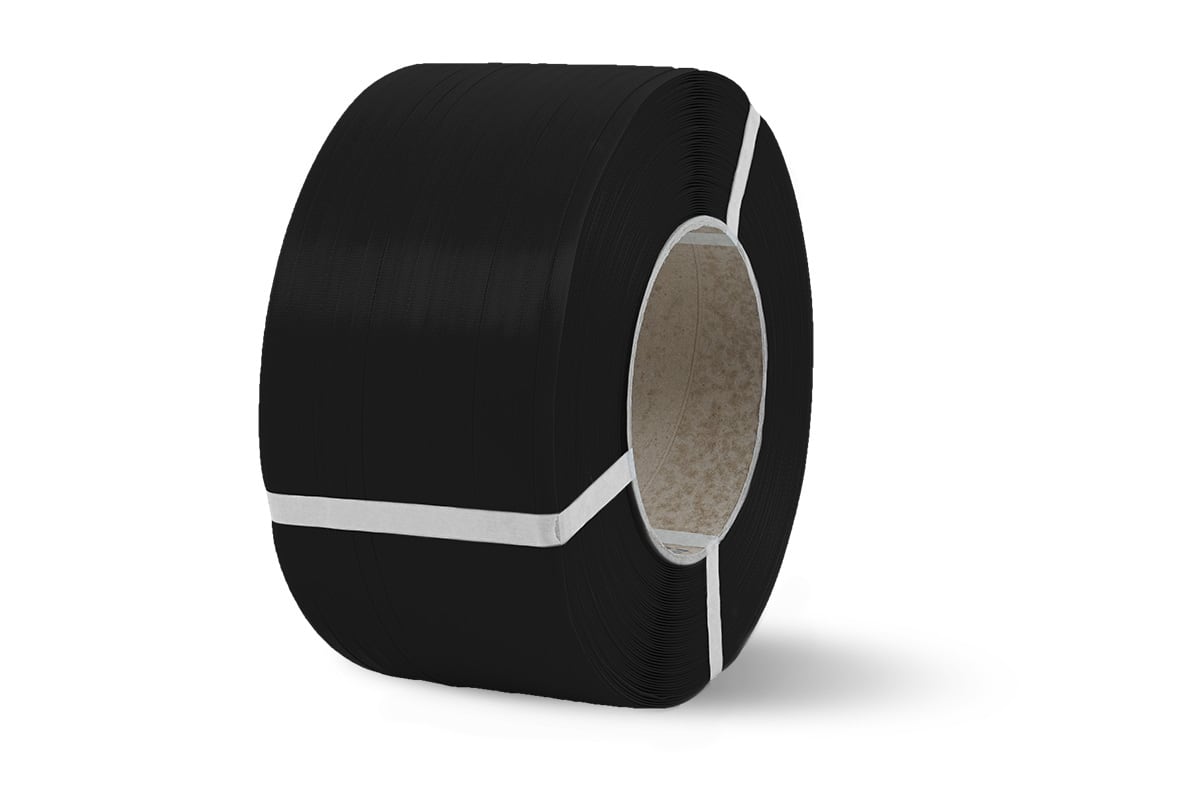 PP Umreifungsband blau - 12mm x 3.000m x 0,55mm Schwarz