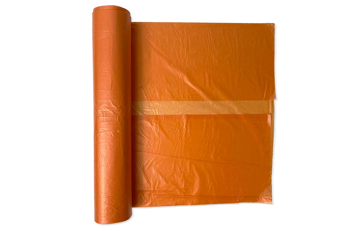 HDPE Müllsäcke orange - 58 x 100cm x 20my (20st)