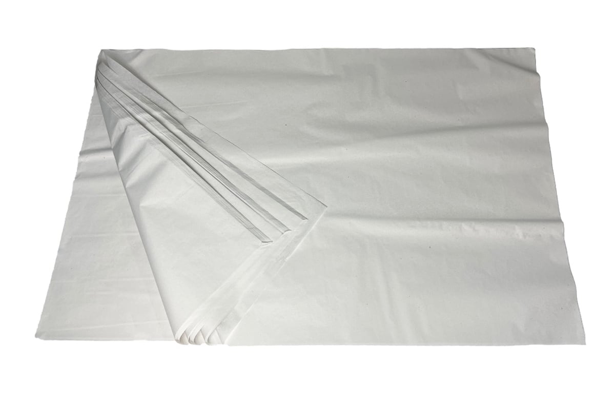 Säurefreies weißes Seidenpapier - 750 x 500mm x 24g/m² 