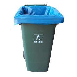 LDPE Müllsäcke blau 240 Liter - 65 x 25 x 140cm x 55my