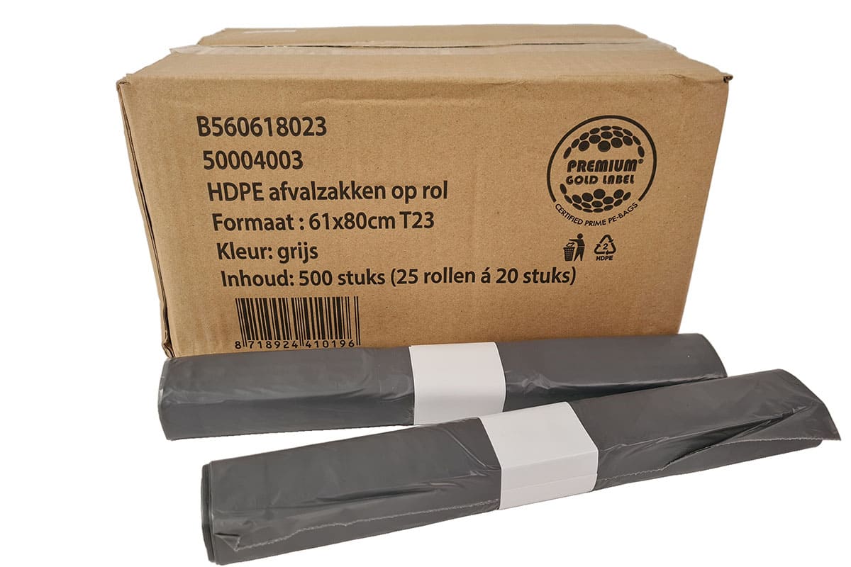 HDPE Müllsäcke Grau - 61 x 80 cm (500 st)