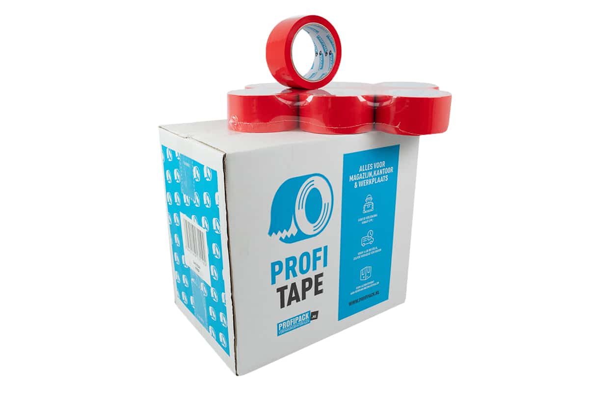 PP Acrylband rot - 50mm x 66m