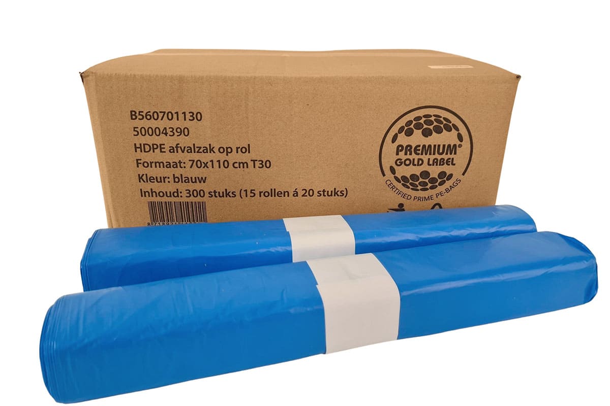 HDPE Müllsäcke Blau - 70 x 110cm (300st)