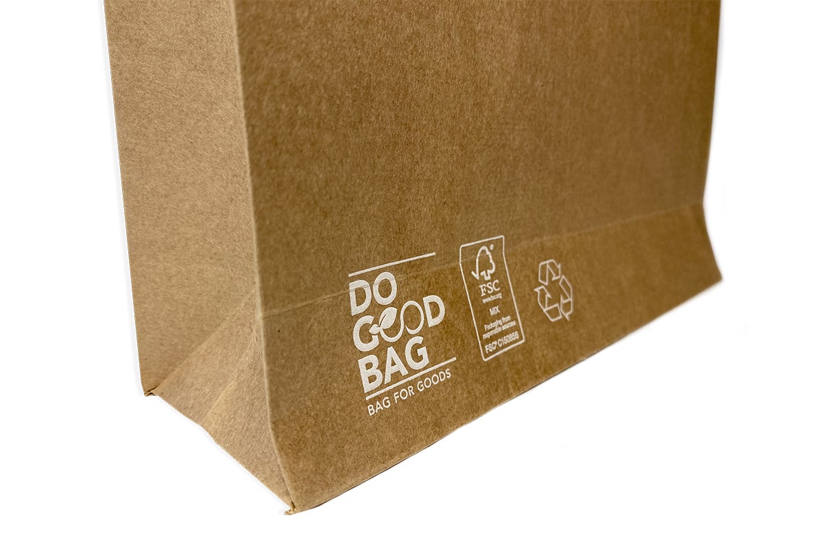 Papierversandtaschen "Do good bag" - 380 x 480mm + 80mm (100 st)