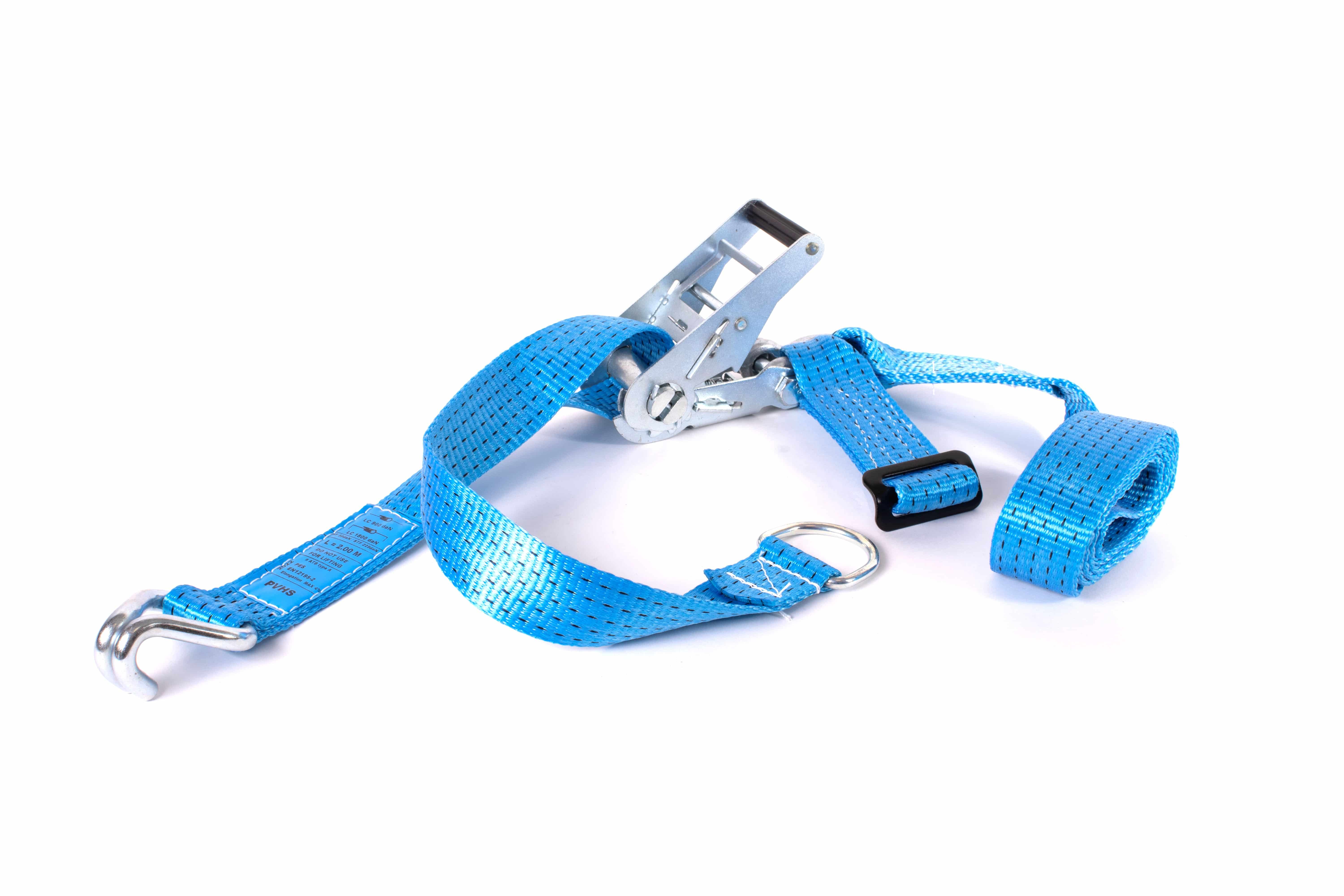 Auto-Transport-Spanngurt mit Blockratsche + D-Ring + 1m Band